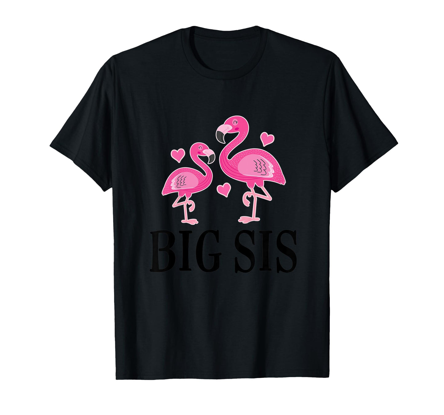 Kids Big Sis Announcement Flamingo Sister T-Shirt