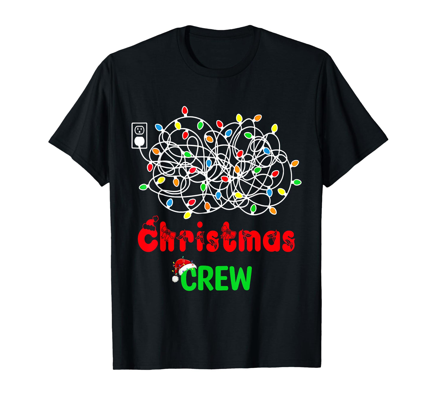 Christmas Crew Xmas Lights Pajama Happy Holiday Boy Girl T-Shirt