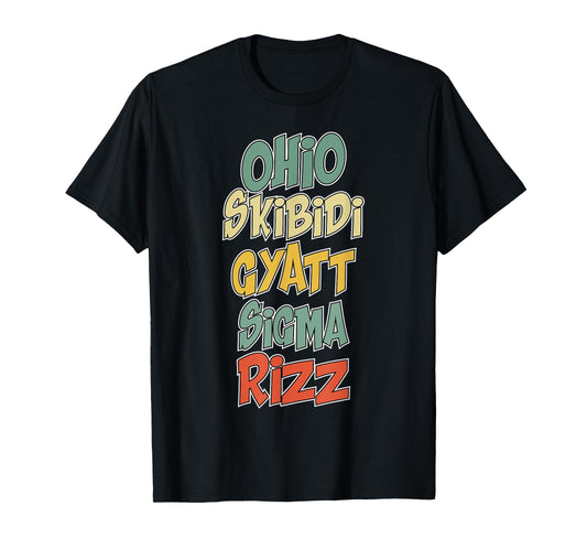 Ohio Skibidi Gyatt Sigma Rizz Gen Alpha Xmas Christmas T-Shirt
