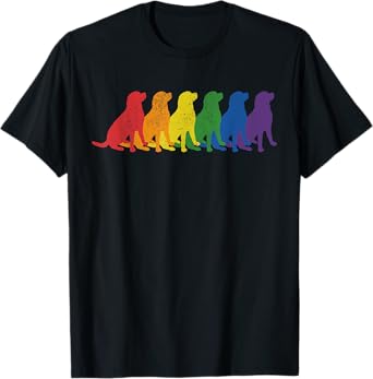 Labrador Dog Gay Pride LGBTQ Supporter Rainbow Ally T-Shirt for Men Women