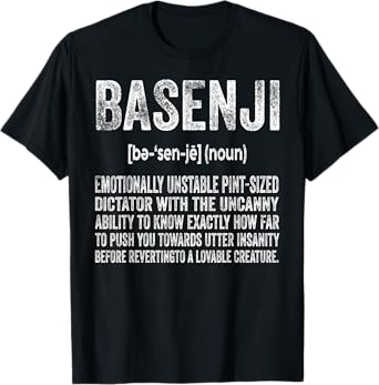 Basenji Dog Definition Basenji Owner Funny Beseni Dog Lover T-Shirt
