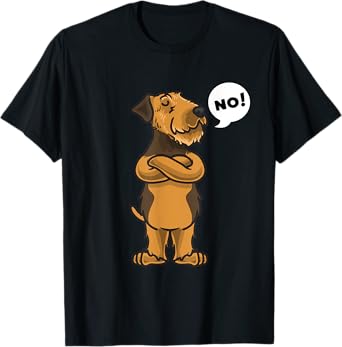 Stubborn Airedale Terrier Dog T-Shirt for Men Women Girls Kids