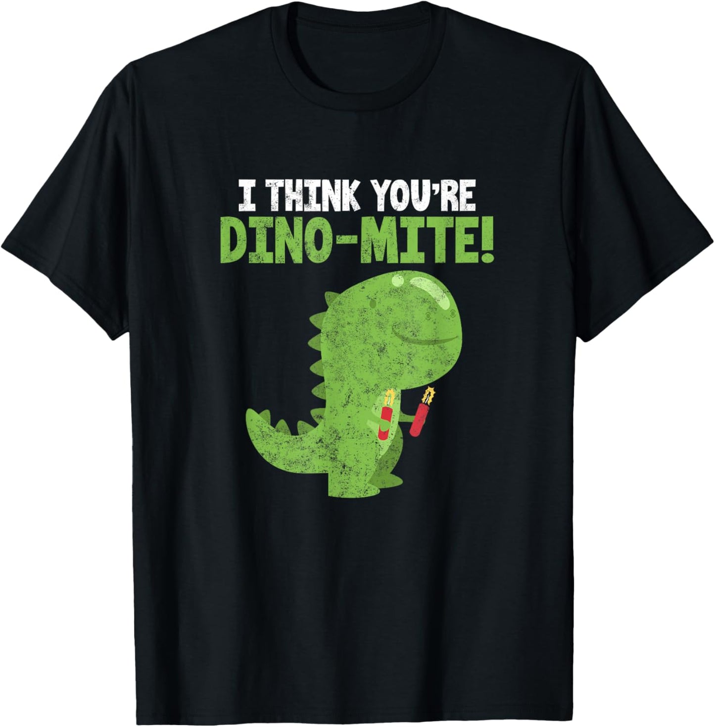 Dinosaur Dino Dynamite Funny I Think You're Dinomite Vintage T-Shirt
