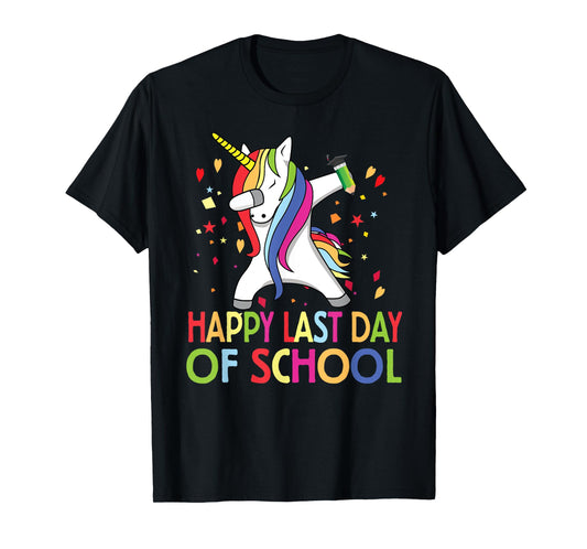 Happy Last Day Of School Teacher Student Grad Unicorn T-Shirt