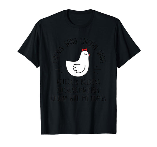 Viral Chicken Wing Chicken Wing Hot Dog Bologna Song Lyric Men Women T-Shirt