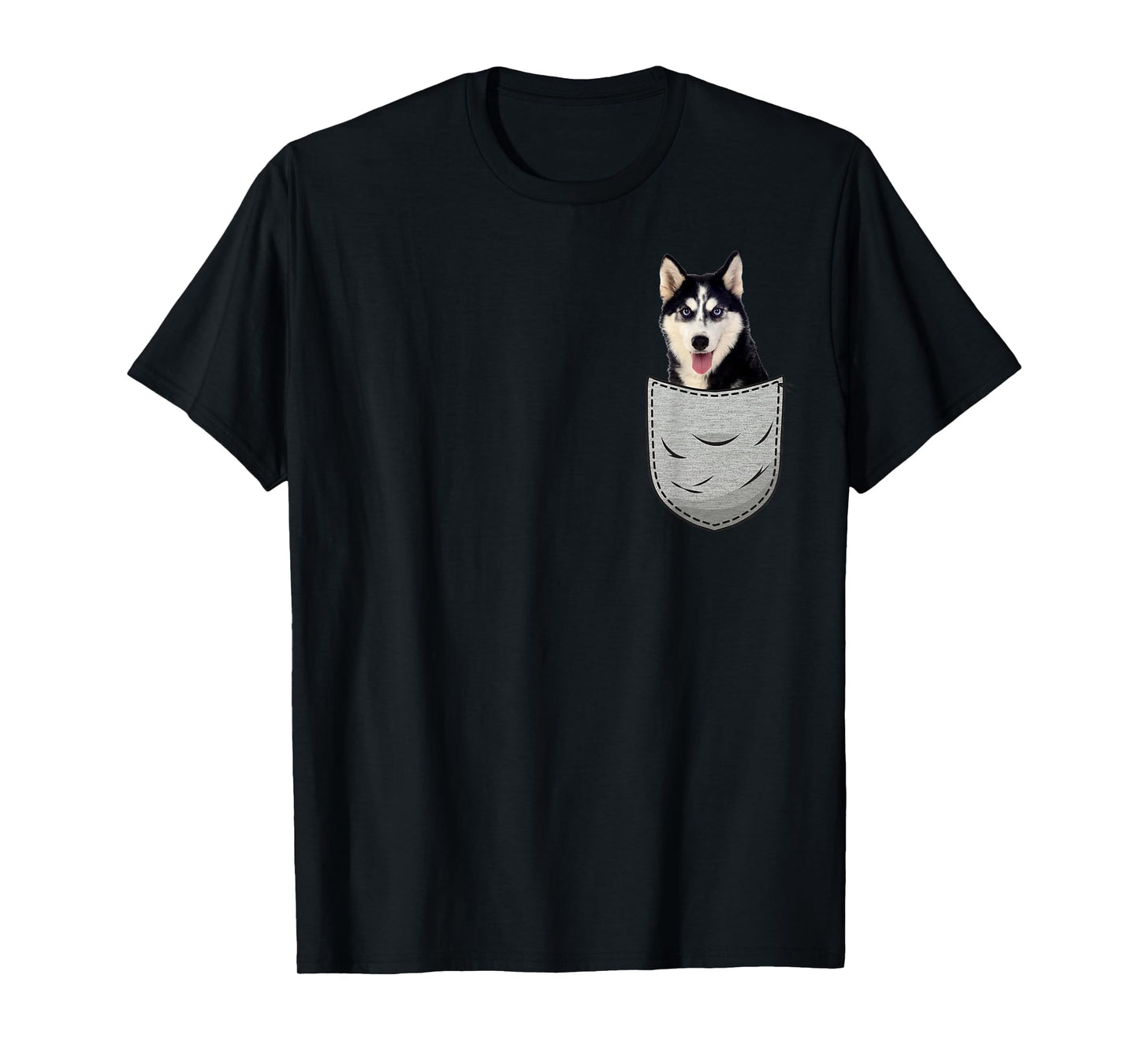 Siberian Husky Sibe Chukcha Pocket Bag for Dog Owners T-Shirt