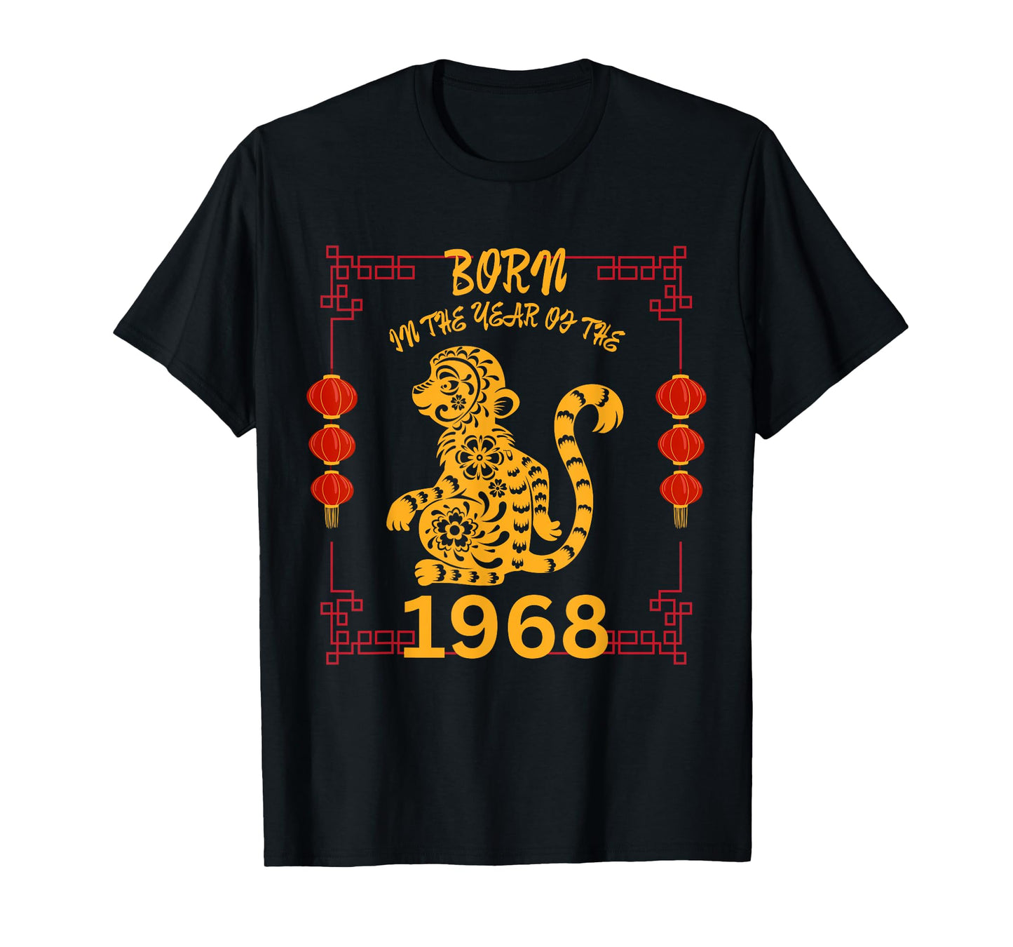 Born in the Year of the Monkey 1968 Chinese New Year Zodiac T-Shirt