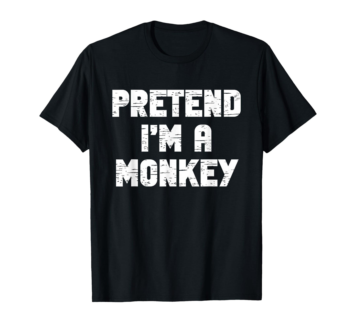 Halloween Pretend I'm A Monkey Costume Funny Lazy Kids Adult T-Shirt