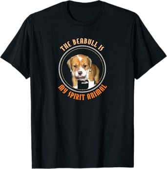 Funny Cute "Beabull Is My Spirit Animal" Picture Quote Shirt T-Shirt