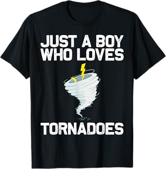 Funny Tornado Gift For Boys Kids Hurricane Weather Chaser T-Shirt