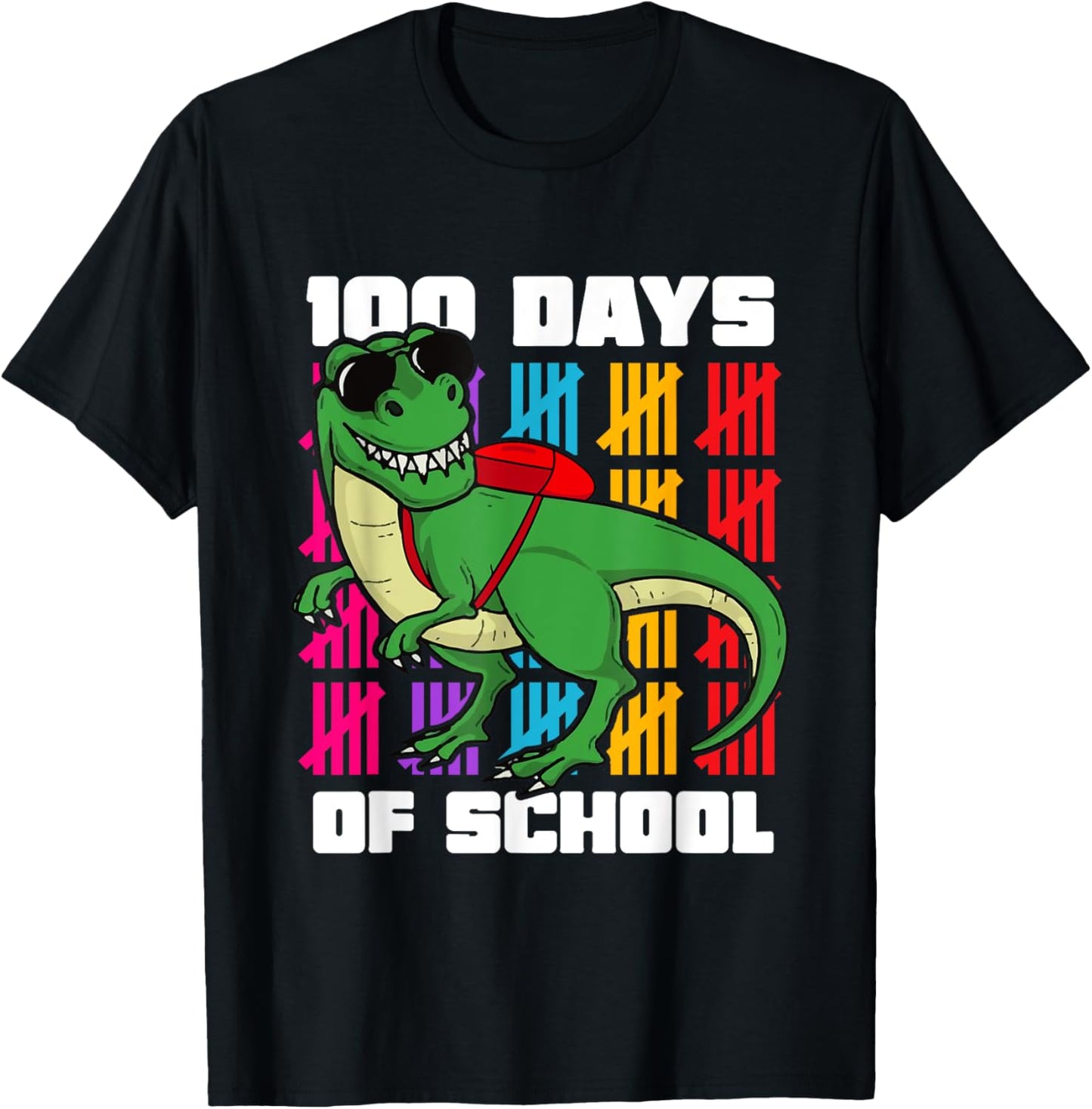 100th Day Teacher Kids Costume Dino T Rex 100 Days Of School T-Shirt