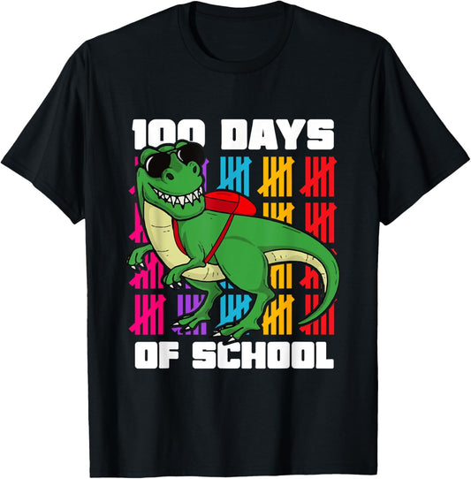 100th Day Teacher Kids Costume Dino T Rex 100 Days Of School T-Shirt