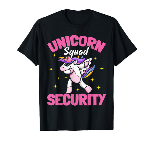 Unicorn Parents Birthday Party Security T-Shirt