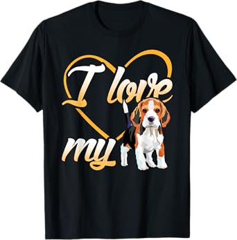I Love My Beagle Dog T-Shirt Men Women Girls Kids T-Shirt