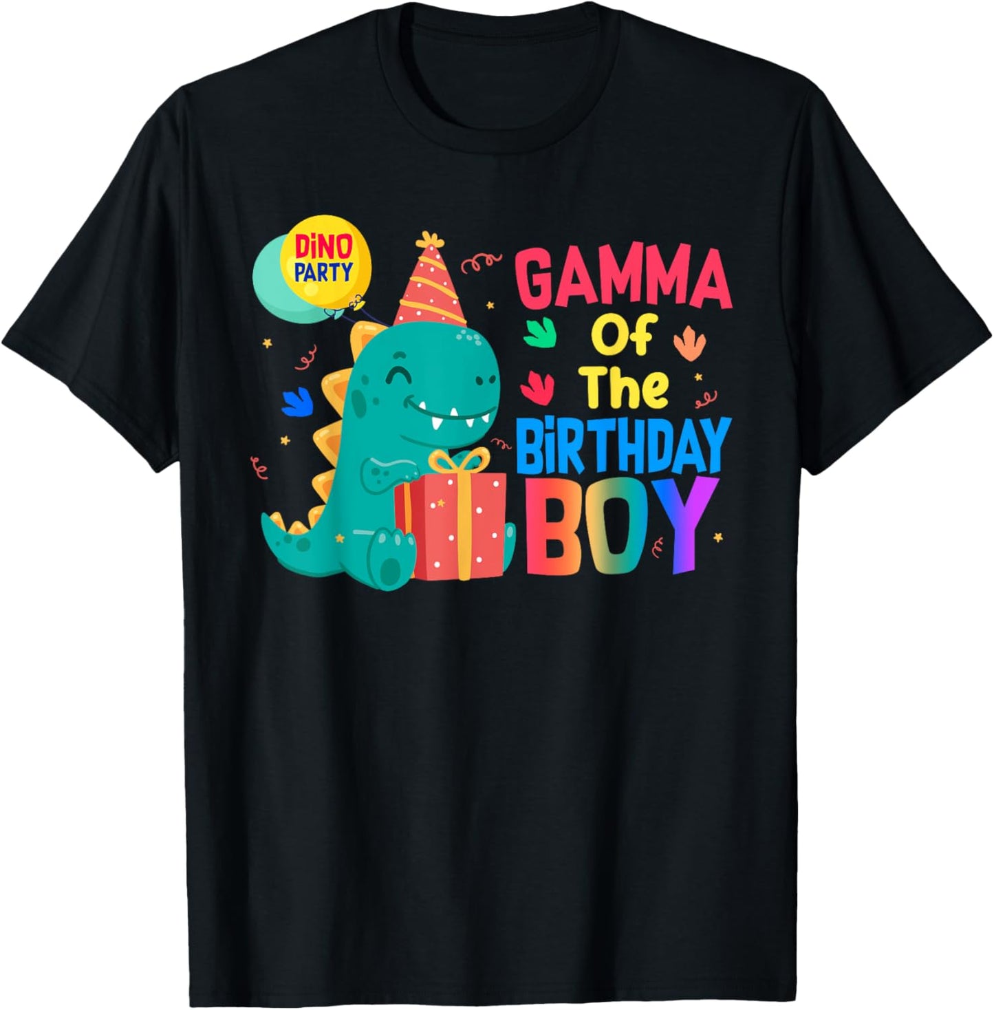 Gamma of the Birthday Boy T-Rex Dinosaur Birthday Party T-Shirt