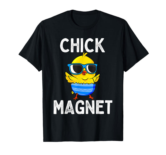 Chick Magnet Funny Easter Cute Baby Chicken Lover Kids Boys T-Shirt