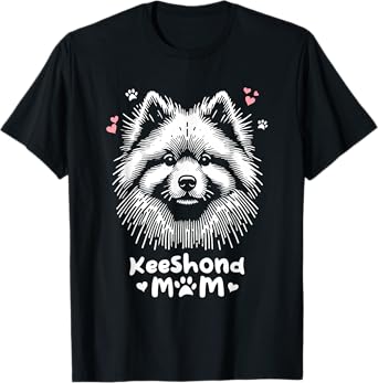 Keeshond Mom Keeshonden Dog Men Women T-Shirt
