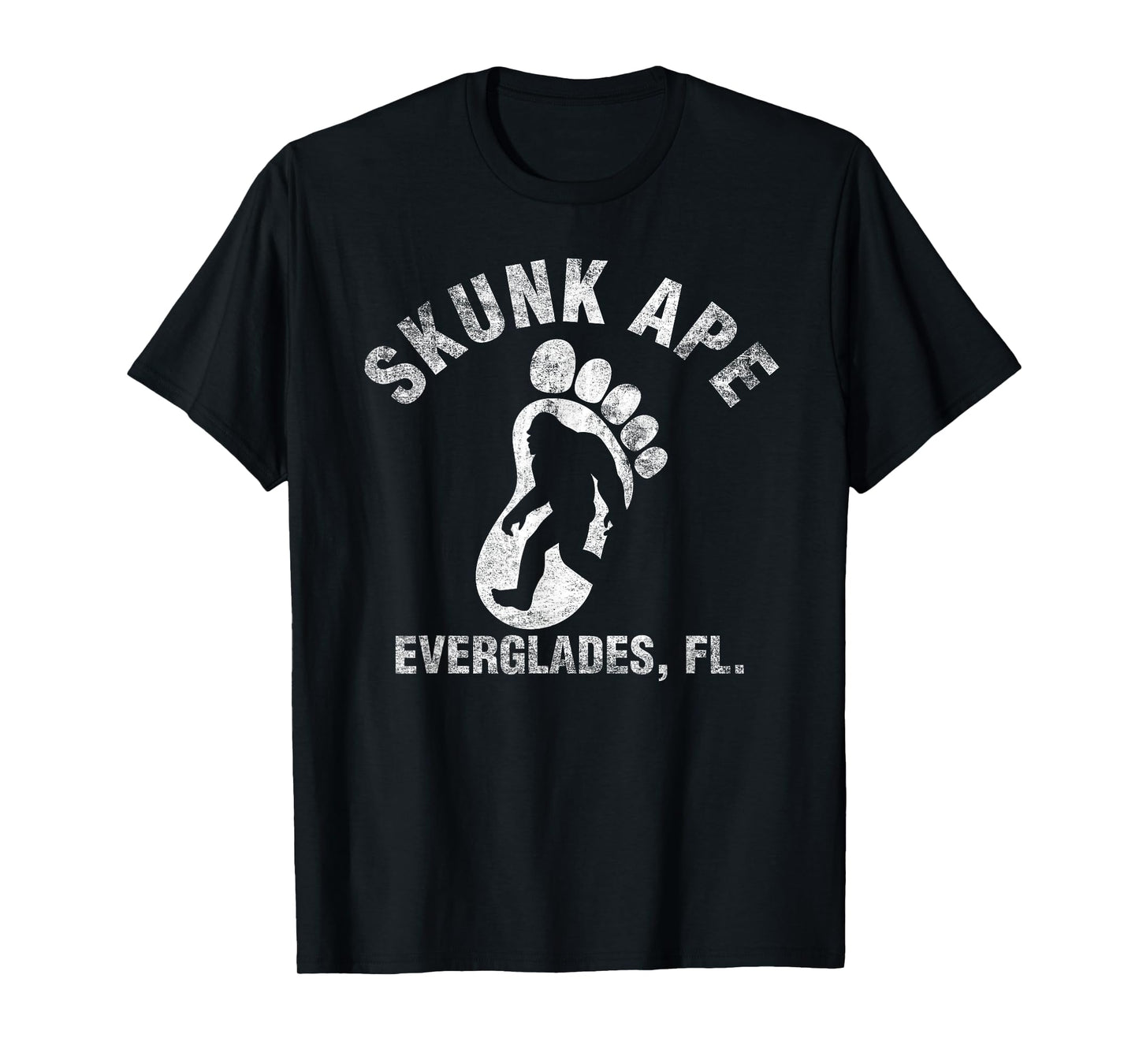 Vintage Retro Skunk Ape Foot Florida Everglades Bigfoot T-Shirt