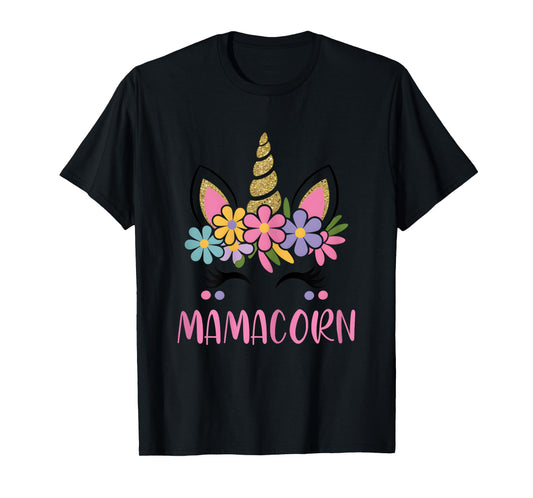 Funny Mamacorn Costume Mothers Day Unicorn Mom Women Mother T-Shirt