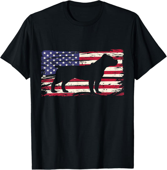 Cane Corso American Flag Dog Owner Italian Mastiff T-Shirt