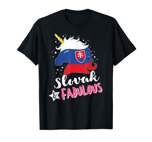 Slovak Unicorn Slovakia Flag T-Shirt