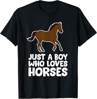 Horse Boy Just a Boy Who Loves Horses T-Shirt