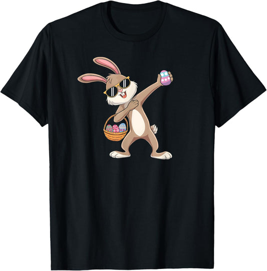 Dabbing Rabbit Easter Day Eggs Hunt Dab Boys Girls Kids T-Shirt