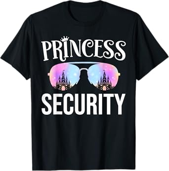 Princess Security Protection Birthday Family Kids Boys Men T-Shirt