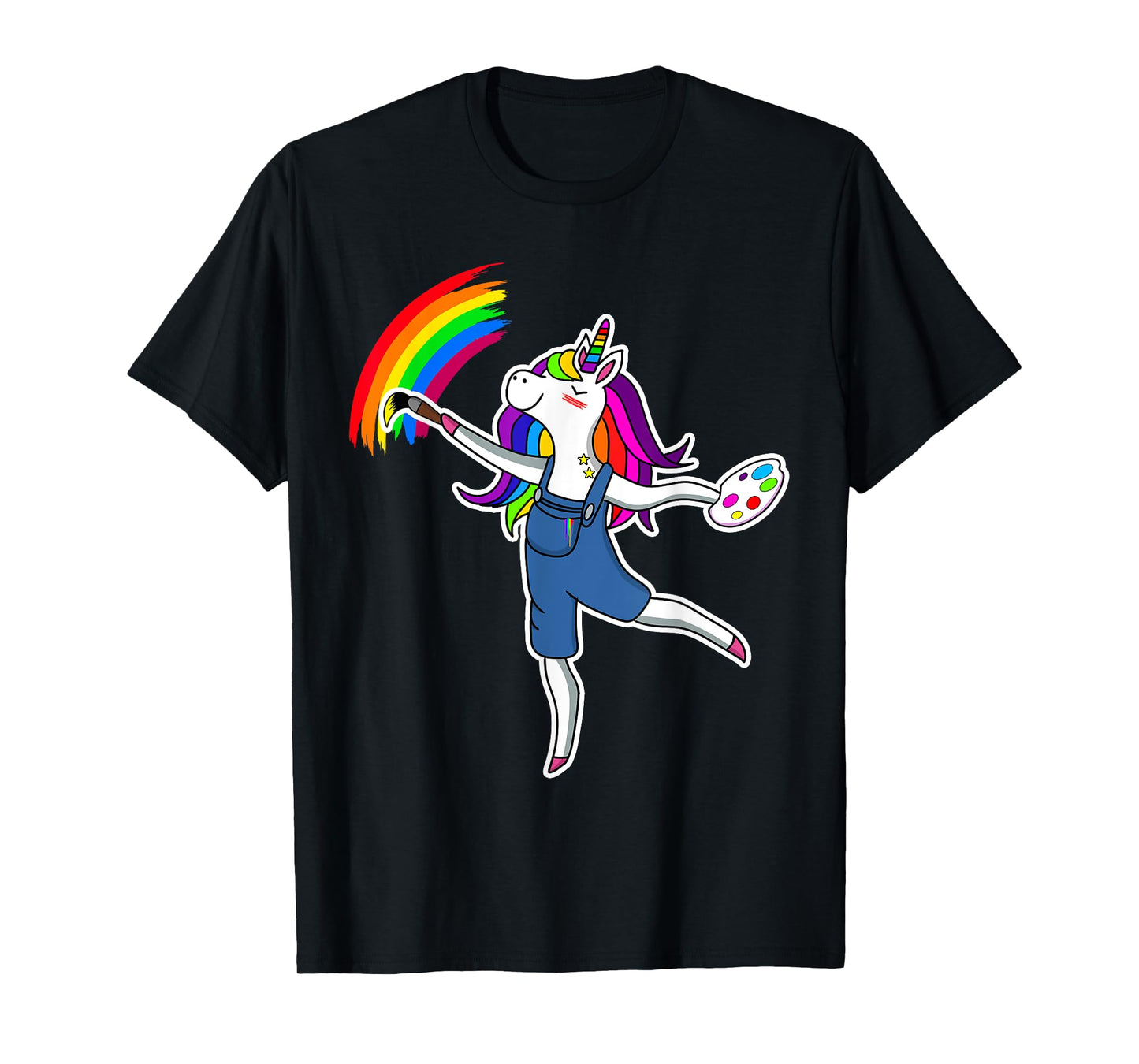 Magical Unicorn Painting Artist Rainbow Art Teacher Women T-Shirt