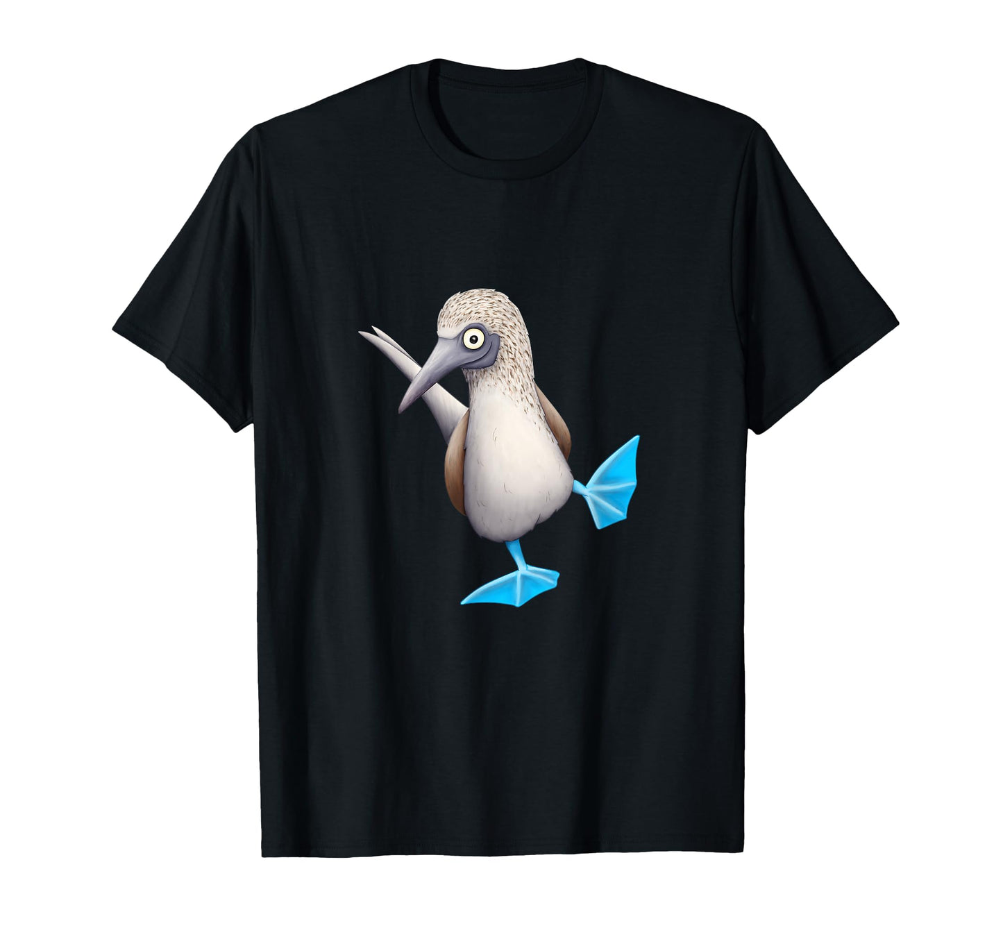 Skizzenmonster Quirky Seabird Gifts Blue Foot Booby Drawing Funky Dancing Tropical Bird T-Shirt