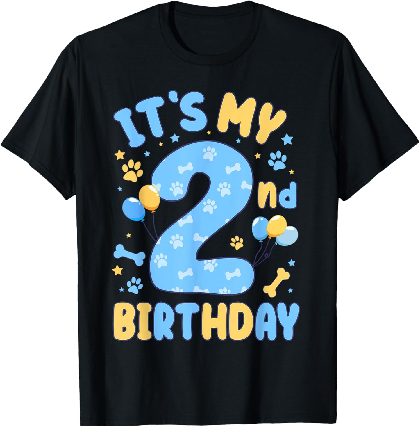 Kids It's My 2nd Birthday Boys Girls Dog Lover Dog Owner T-Shirt