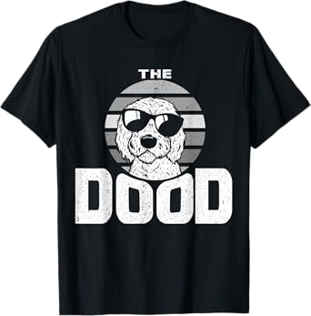 Retro The Dood Funny Goldendoodle Dog Lover Gift For Him Her T-Shirt
