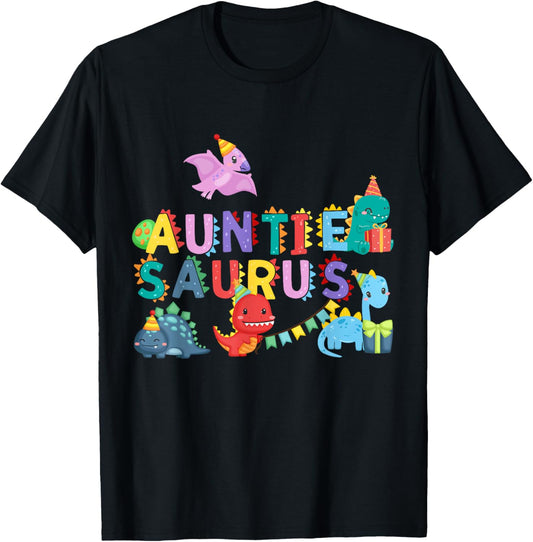 Auntie Saurus Rawr Dinosaur Family Matching T-Shirt