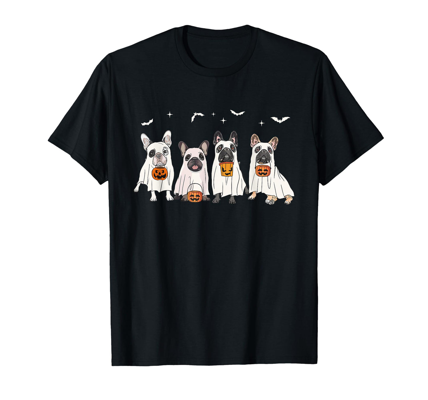 Happy Halloween French Bulldog Ghost French Bulldog Lover T-Shirt