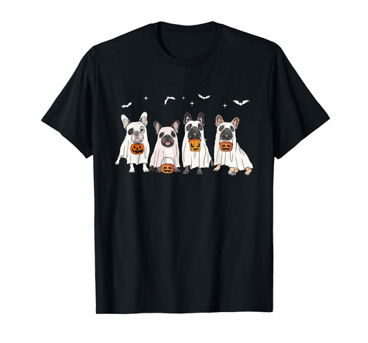 Happy Halloween French Bulldog Ghost French Bulldog Lover T-Shirt