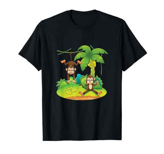 MONKEYS IN TREES Jungle Animals Cute Birthday Gift T Shirt T-Shirt