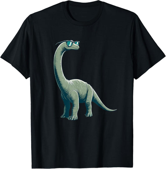 Brontosaurus Wearing Sunglasses - Funny Dinosaur Dino T-Shirt