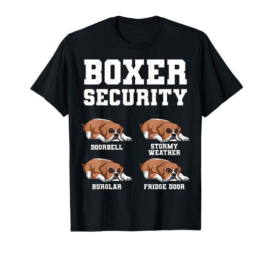 Boxer Security Doorbell Stormy Weather Burglar Fridge Door T-Shirt