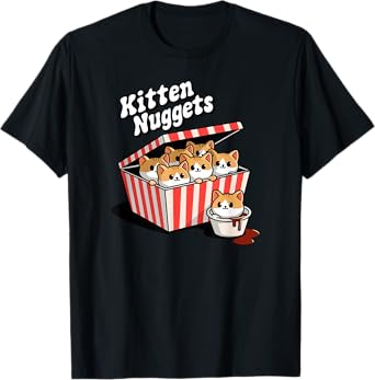 Kitten Nuggets cute Fast Food Pun Cat Owner Cat Lover kids T-Shirt