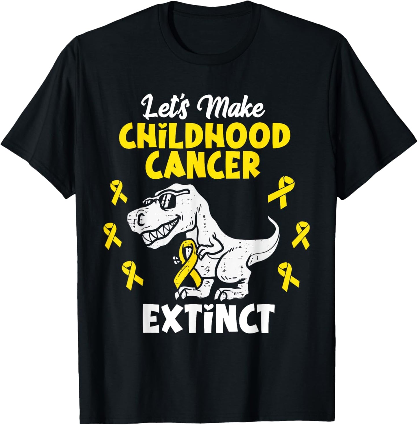 Childhood Cancer Extinct Dinosaur Dino T-Shirt