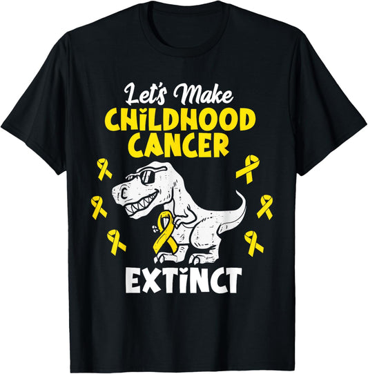 Childhood Cancer Extinct Dinosaur Dino T-Shirt