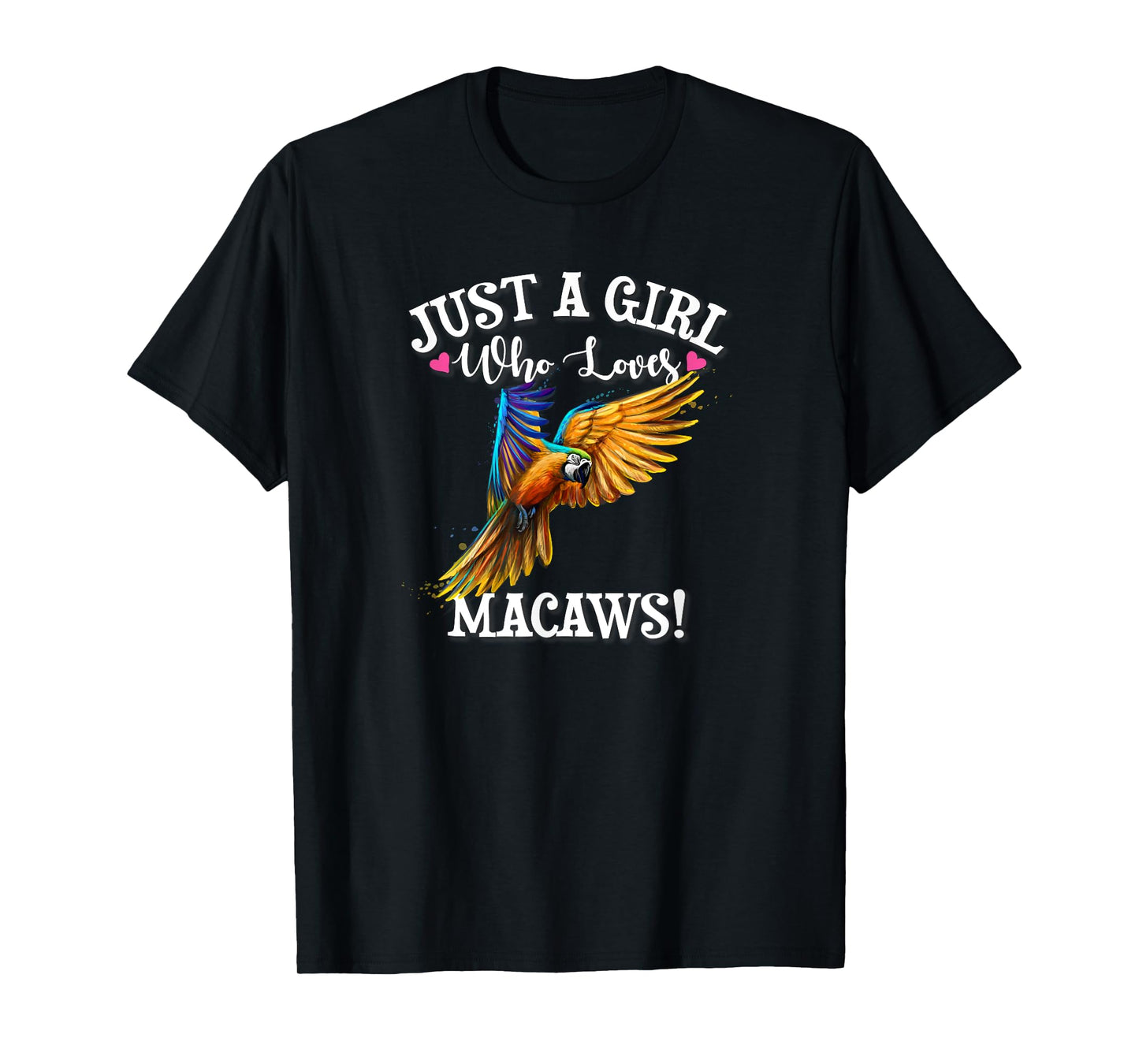 Tropical Rainforest Parrot Lover Girl Who Loves Blue Macaws T-Shirt