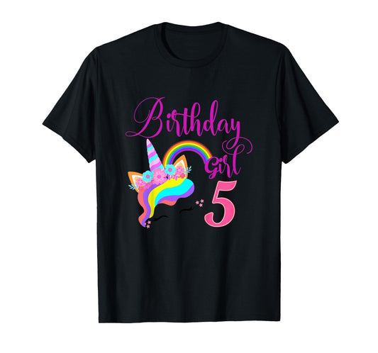 Kids I'm 6th the Birthday for Girl Unicorn 6 year old Birthday T-Shirt