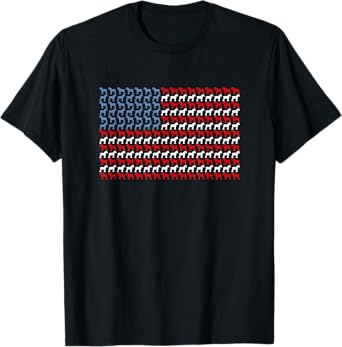 USA Flag Patriotic Draft Horse T-Shirt for Women Kids Men
