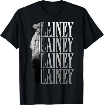 Retro Cowgirl Lainey Personalized Western Rodeo T-Shirt - Unisex Adults & Kids - Black - Small - Short Sleeve - Crew Neck - Collarless - Straight Fit - Polycotton - Imported