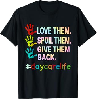 Love Daycare Provider Childcare Funny Teacher Tie Dye T-Shirt