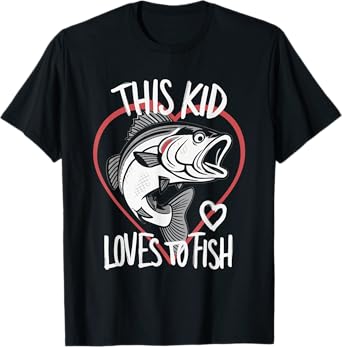 Detailed Bass This Kid Loves to Fish T-Shirt