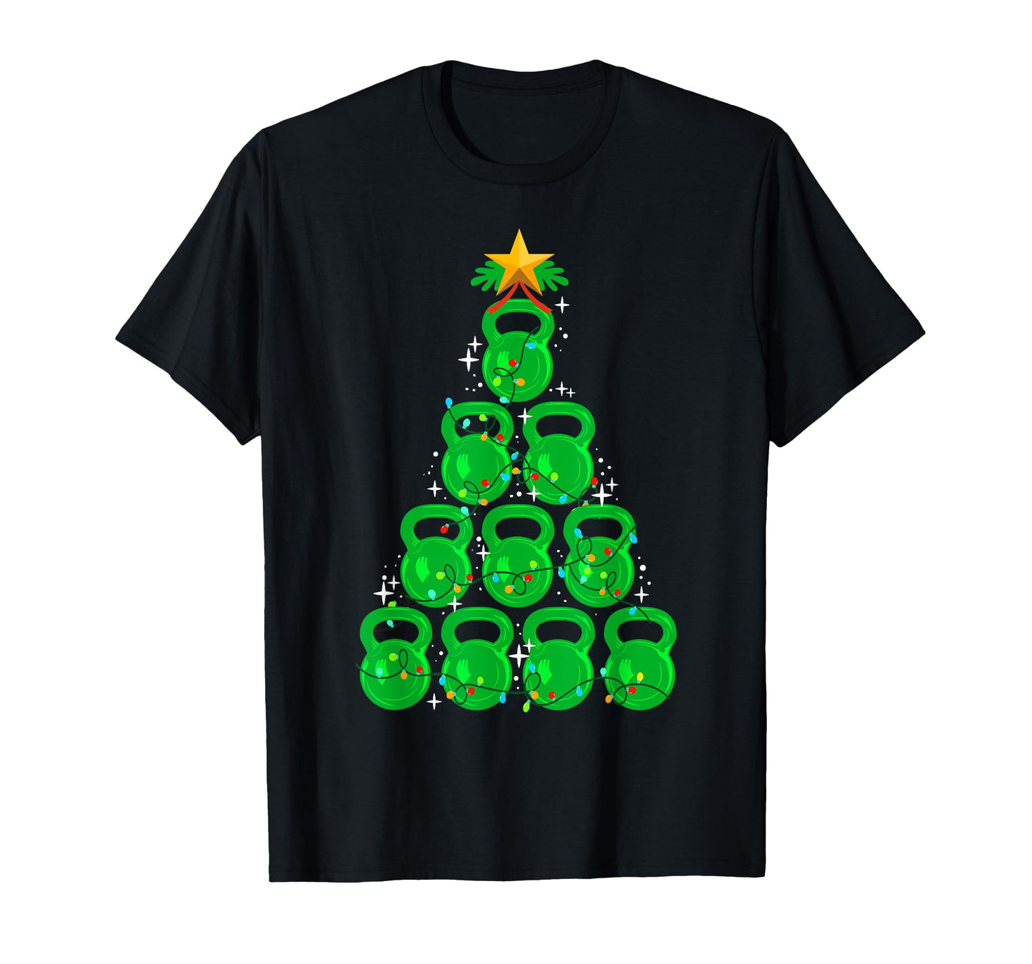Christmas Tree Kettlebell Xmas Gym Workout Fitness Exercise T-Shirt