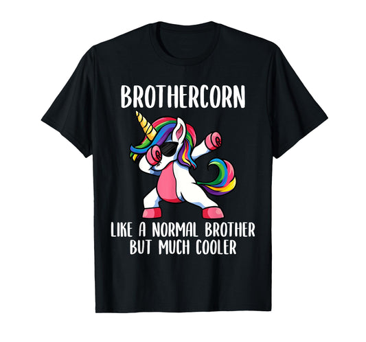 Unicorn Brother Girl Birthday Party Clothing BrotherCorn T-Shirt