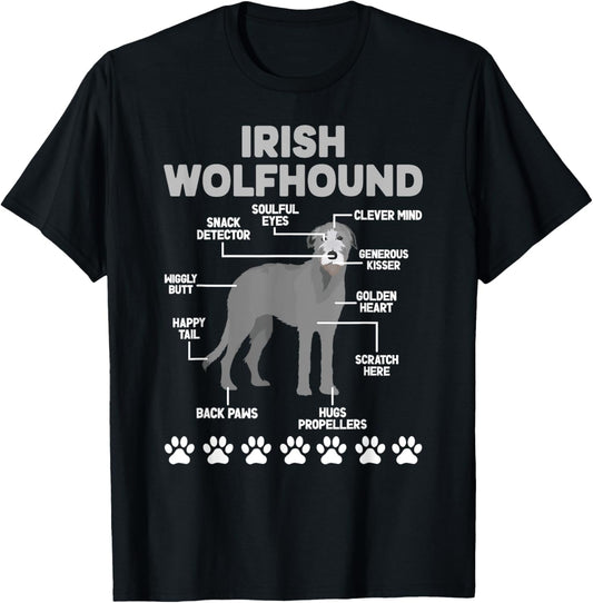Anatomy Of Irish Wolfhound Lover Irish Wolfhound Owner T-Shirt